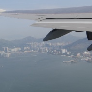 Flying over Hong Kong